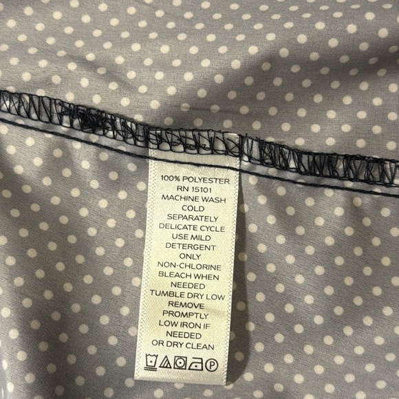 Susan Graver jacket plus size 1X windbreaker Blue White polka dot‎ lightweight - Picture 11 of 15